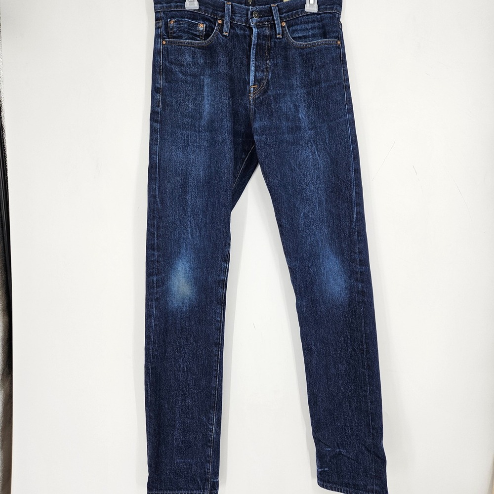 Bluer Denim Jeans Mens 31R Selvedge 1968 Raw‎ Classic Straight Leg USA Blue